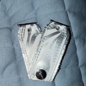 Silver Zebra Pattern Smartwatch Band Adapter